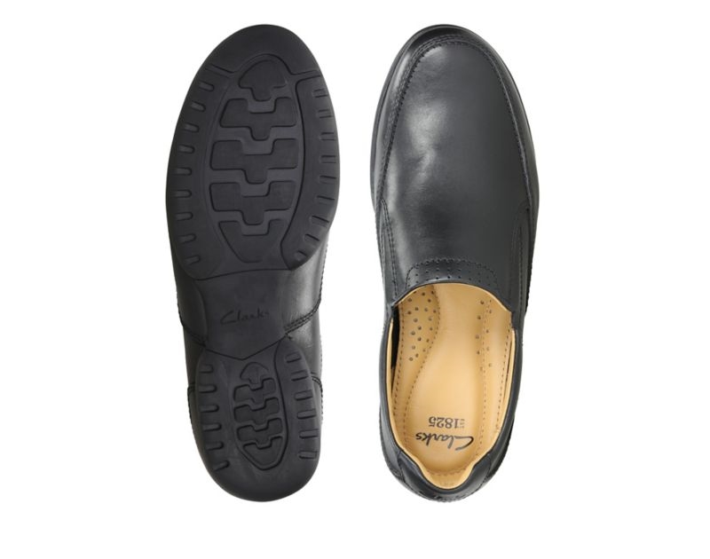 Clarks Recline Free Loafers Wide Fit Shoes Black Men - India G9V7021-U9