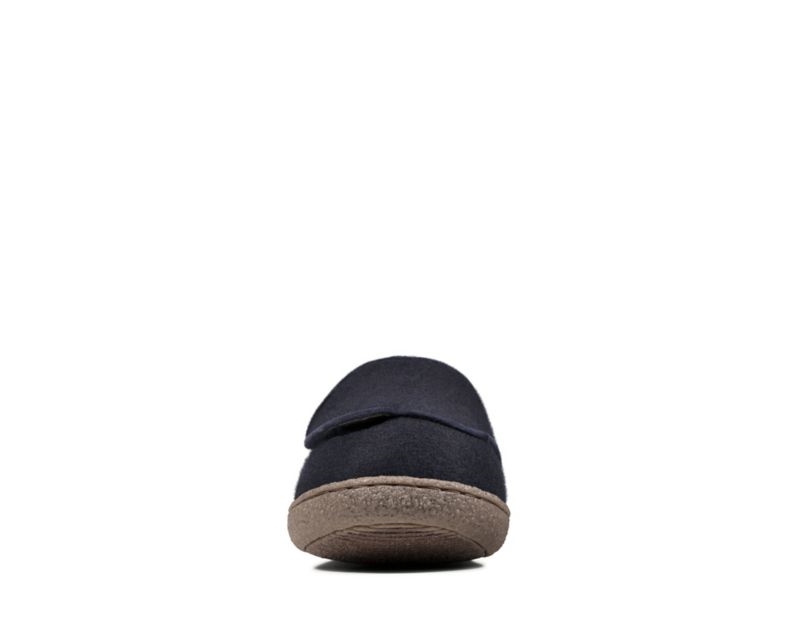 Clarks Relaxed Charm Slippers Navy Men - India S4J8666-P0