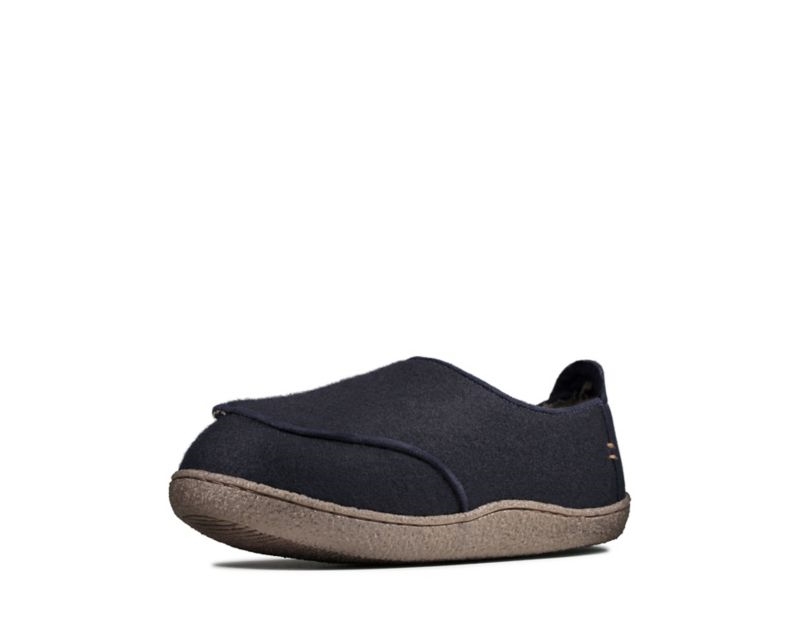 Clarks Relaxed Charm Slippers Navy Men - India S4J8666-P0