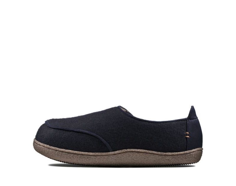 Clarks Relaxed Charm Slippers Navy Men - India S4J8666-P0