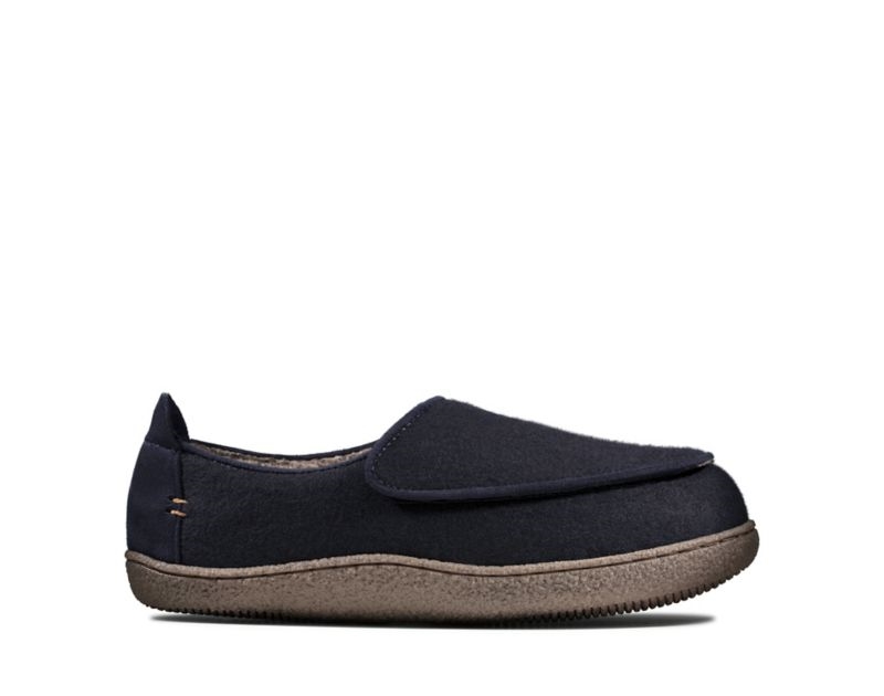 Clarks Relaxed Charm Slippers Navy Men - India S4J8666-P0
