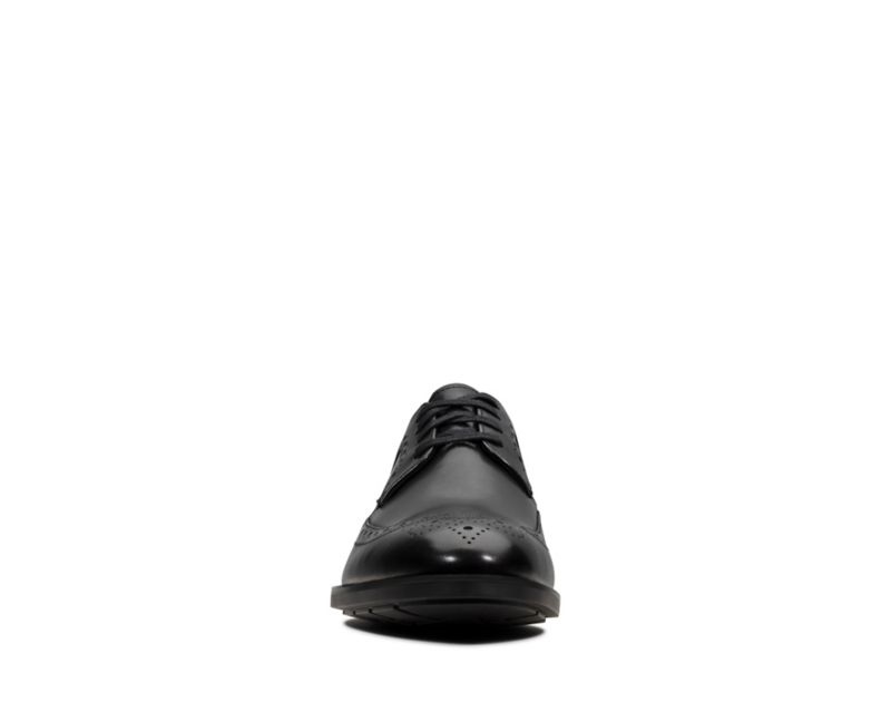 Clarks Ronnie Limit Brogues Black Shoes Black Men - India X4U2019-H7