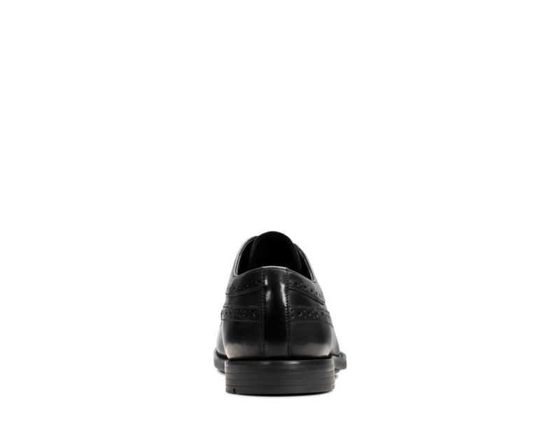 Clarks Ronnie Limit Brogues Black Shoes Black Men - India X4U2019-H7
