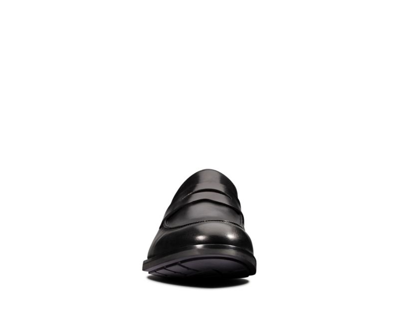 Clarks Ronnie Step Loafers Black Men - India A0N1681-O1