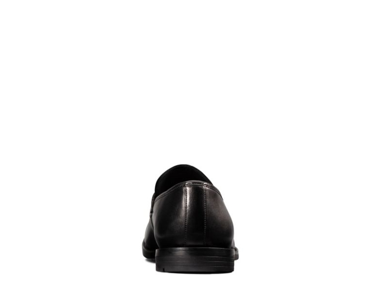 Clarks Ronnie Step Loafers Black Men - India A0N1681-O1