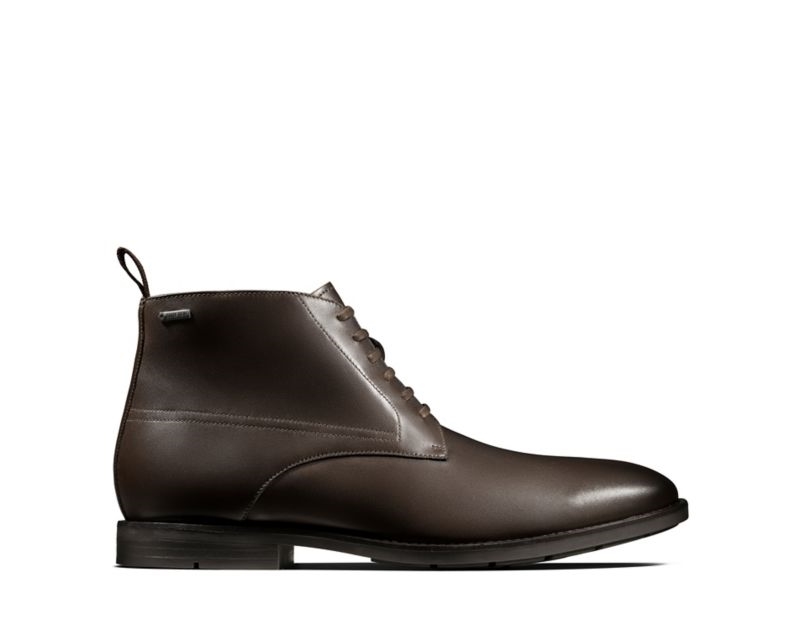 Clarks Ronnie Up Gore-tex Boots Ankle Boots Dark Brown Men - India U2U9134-U8