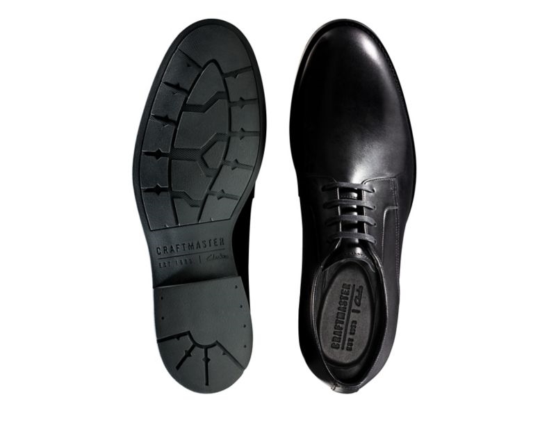 Clarks Ronnie Walk Derby Shoes Black Shoes Black Men - India U7D6393-Y4