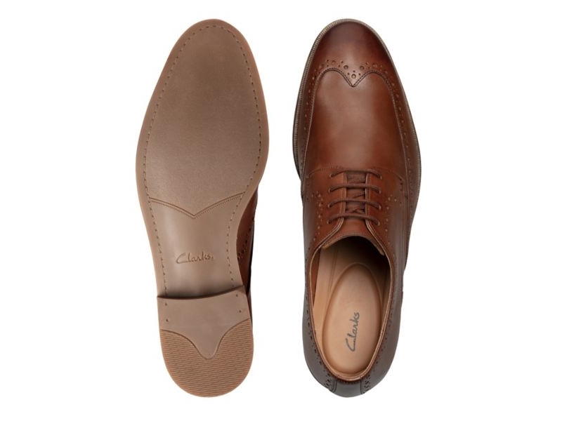 Clarks Stanford Limit Brogues Brown Men - India F2L1240-P5