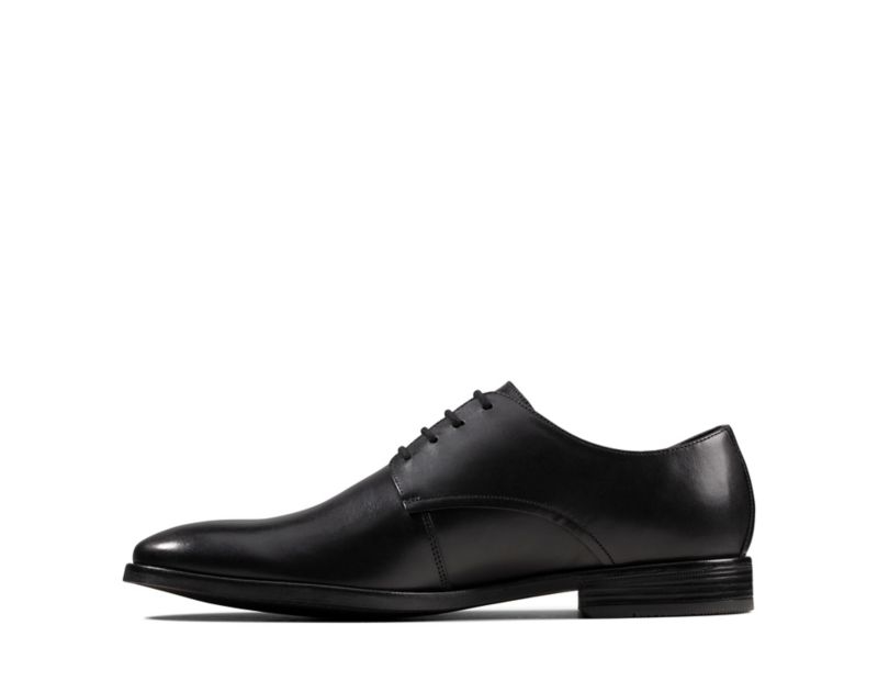 Clarks Stanford Walk Lace-up Shoes Wide Fit Shoes Black Men - India D5E2713-S2