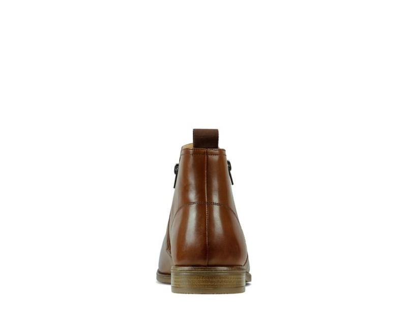 Clarks Stanford Zip Chelsea Boots Brown Men - India F4R0195-G5