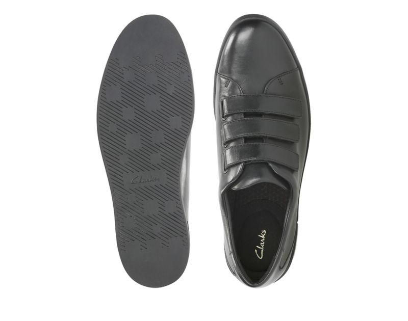 Clarks Stanway Flow Trainers Black Men - India P7X3141-L4
