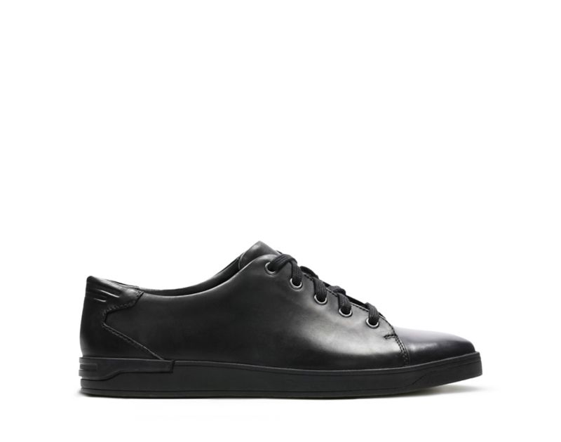 Clarks Stanway Lace Trainers Black Men - India P9X3012-E8