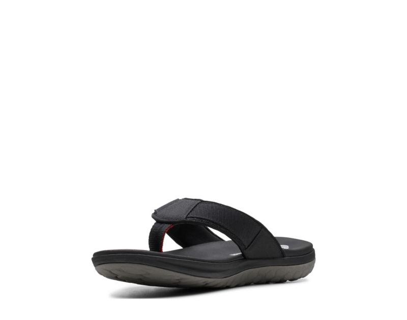 Clarks Step Beat Dune Sandals Black Men - India A7R7850-O1