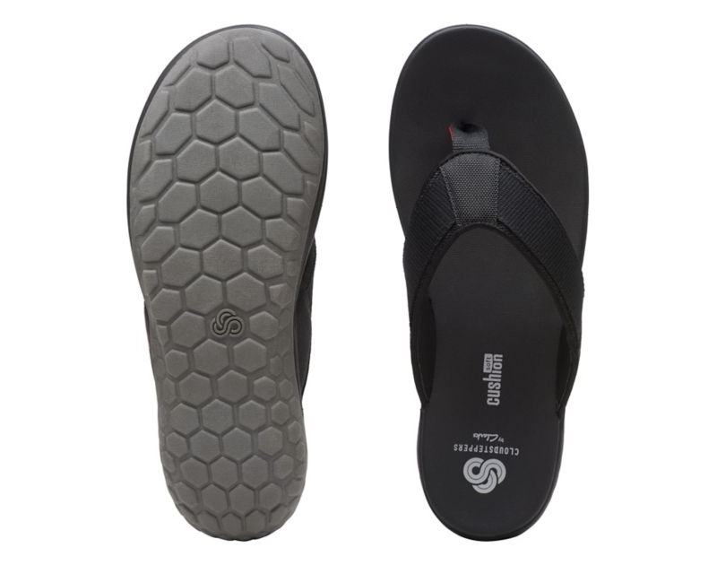 Clarks Step Beat Dune Sandals Black Men - India A7R7850-O1