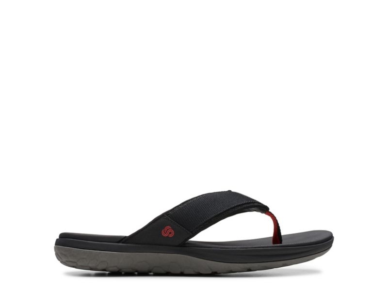 Clarks Step Beat Dune Sandals Black Men - India A7R7850-O1
