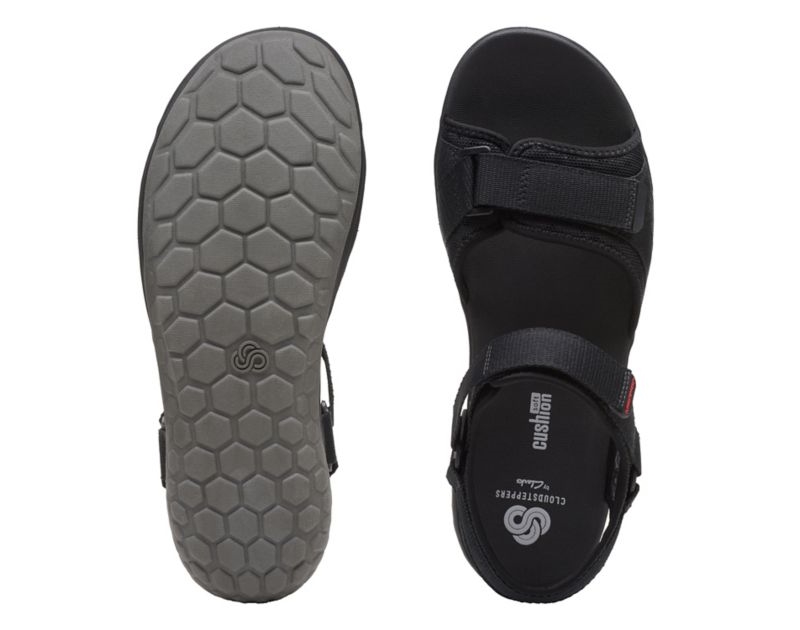 Clarks Step Beat Sun Sandals Black Men - India C6J1796-C8