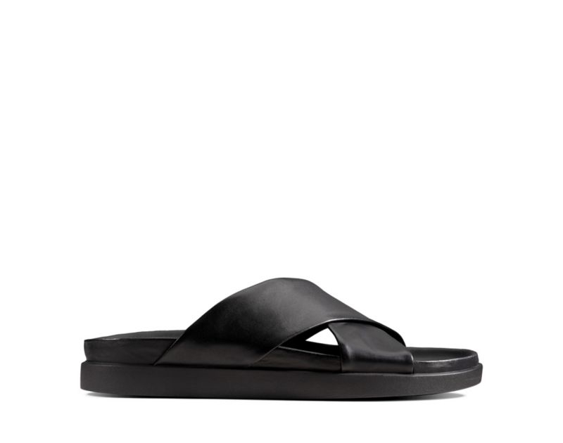 Clarks Sunder Cross Sandals Black Men - India V3R0475-Q3