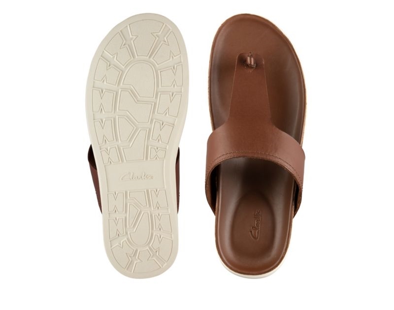 Clarks Sunder Post Sandals Brown Men - India O1L7175-N5