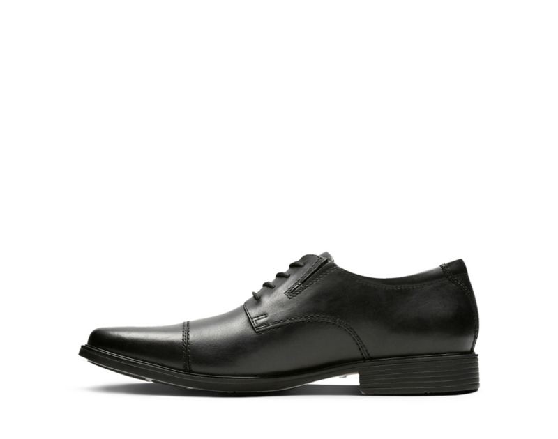 Clarks Tilden Cap Lace-up Shoes Wide Fit Shoes Black Men - India U0R9519-Z5