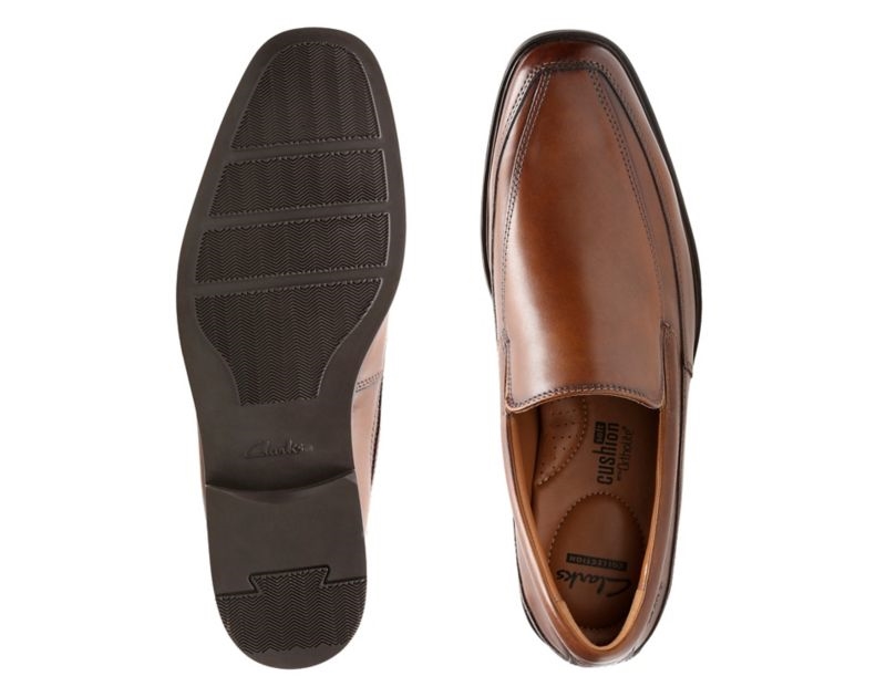 Clarks Tilden Free Loafers Dark Brown Men - India T0L3853-O5