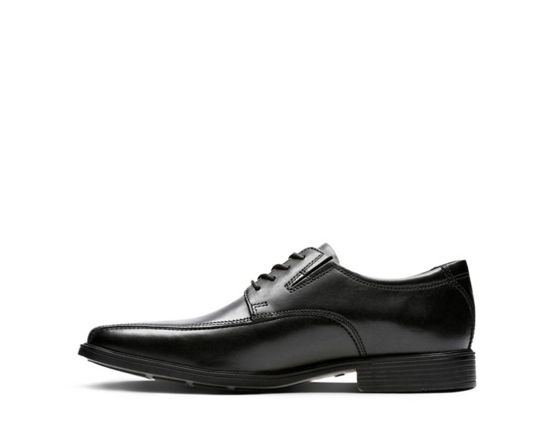 Clarks Tilden Walk Derby Shoes Wide Fit Shoes Black Men - India T6R3982-C6