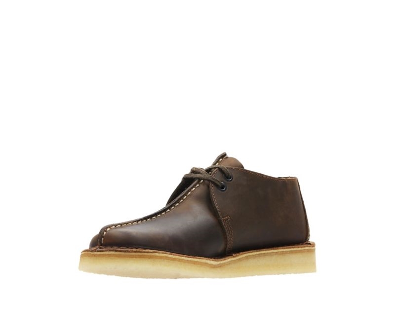 Clarks Trek Desert Boots Dark Brown Men - India J5Y8550-J5