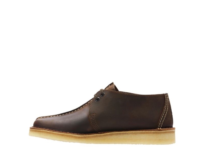 Clarks Trek Desert Boots Dark Brown Men - India J5Y8550-J5
