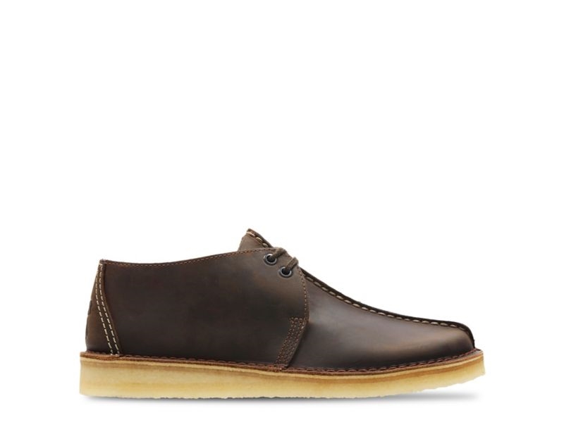 Clarks Trek Desert Boots Dark Brown Men - India J5Y8550-J5