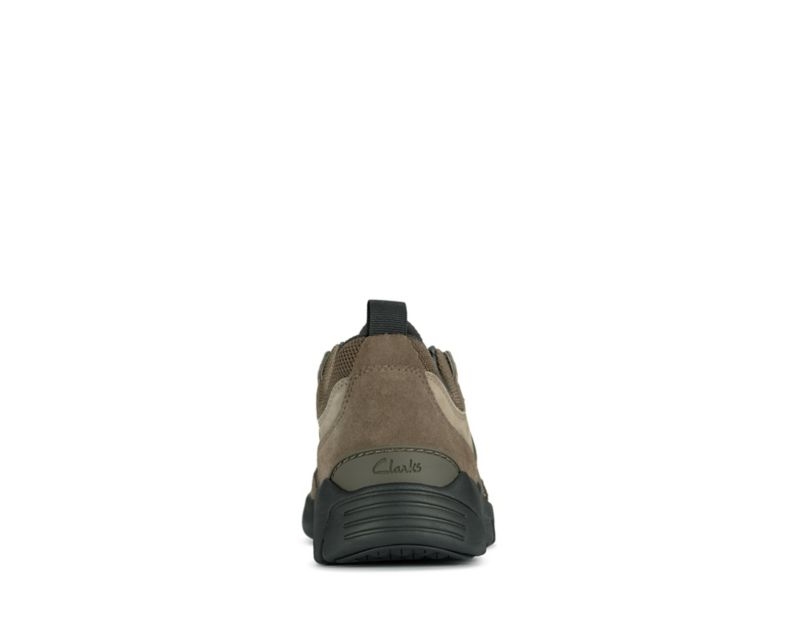 Clarks Tri Active Lace Trainers Dark Olive Men - India M9A9376-Y1