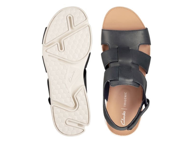 Clarks Tri Cove Sky Sandals Navy Men - India U2S8856-C8