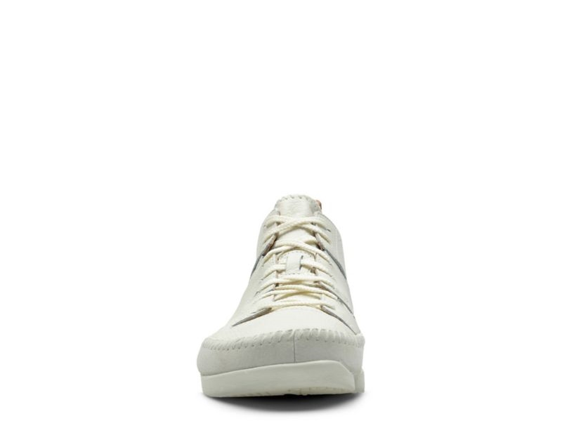 Clarks Trigenic Flex Trainers White Men - India U3G2450-W4