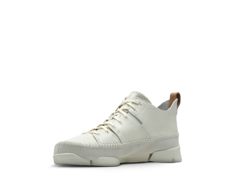 Clarks Trigenic Flex Trainers White Men - India U3G2450-W4