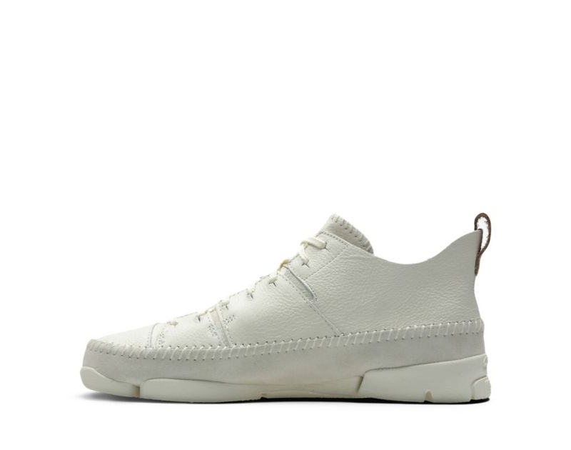 Clarks Trigenic Flex Trainers White Men - India U3G2450-W4