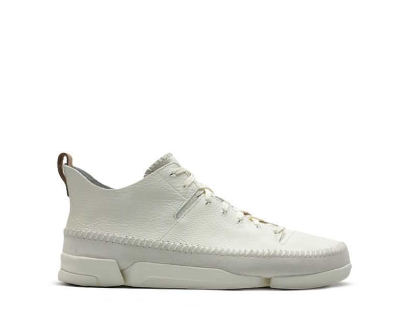 Clarks Trigenic Flex Trainers White Men - India U3G2450-W4