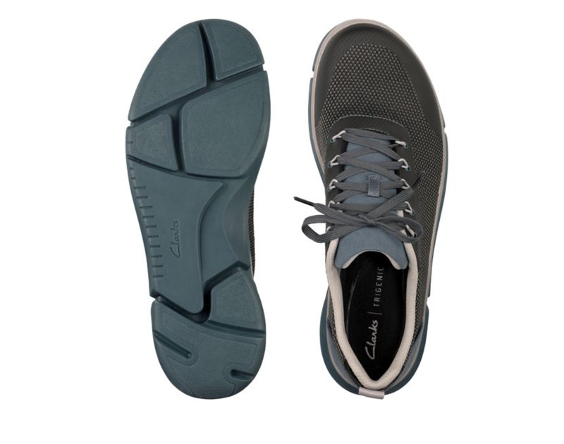 Clarks Triken Jump Trainers Blue Men - India O3Y8168-O1