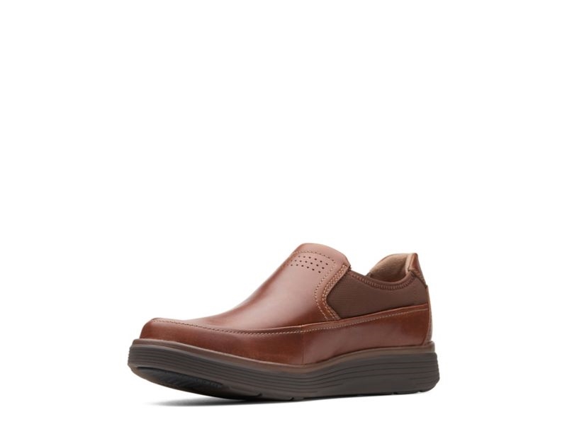 Clarks Un Abode Go Loafers Dark Brown Men - India E9M6929-P0