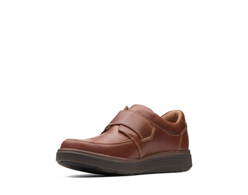 Clarks Un Abode Strap Work Shoes Wide Fit Shoes Dark Brown Men - India N6I5829-O6