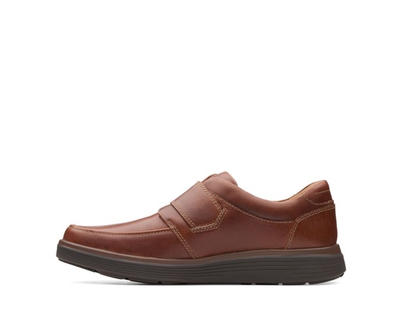 Clarks Un Abode Strap Work Shoes Wide Fit Shoes Dark Brown Men - India N6I5829-O6