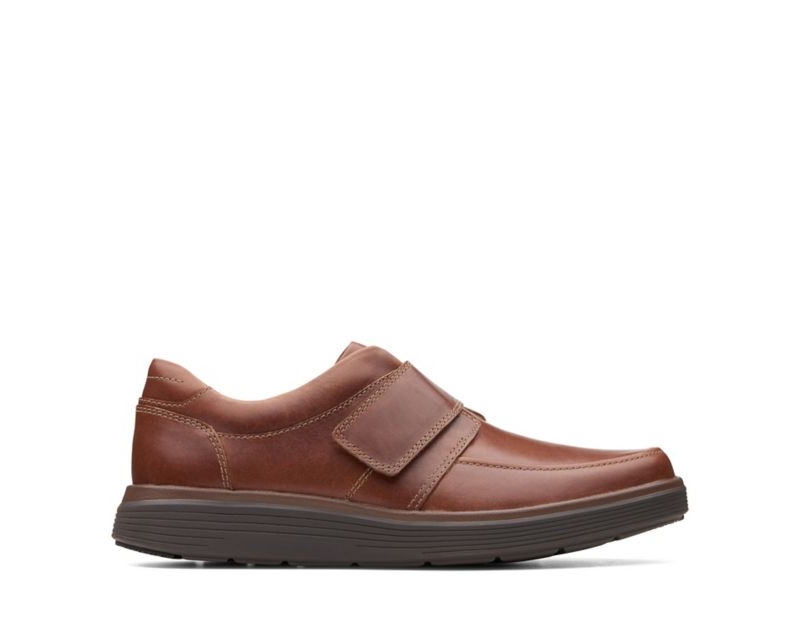 Clarks Un Abode Strap Work Shoes Wide Fit Shoes Dark Brown Men - India N6I5829-O6