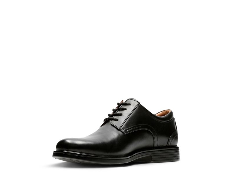 Clarks Un Aldric Lace Brogues Wide Fit Shoes Black Men - India W5R6345-D5