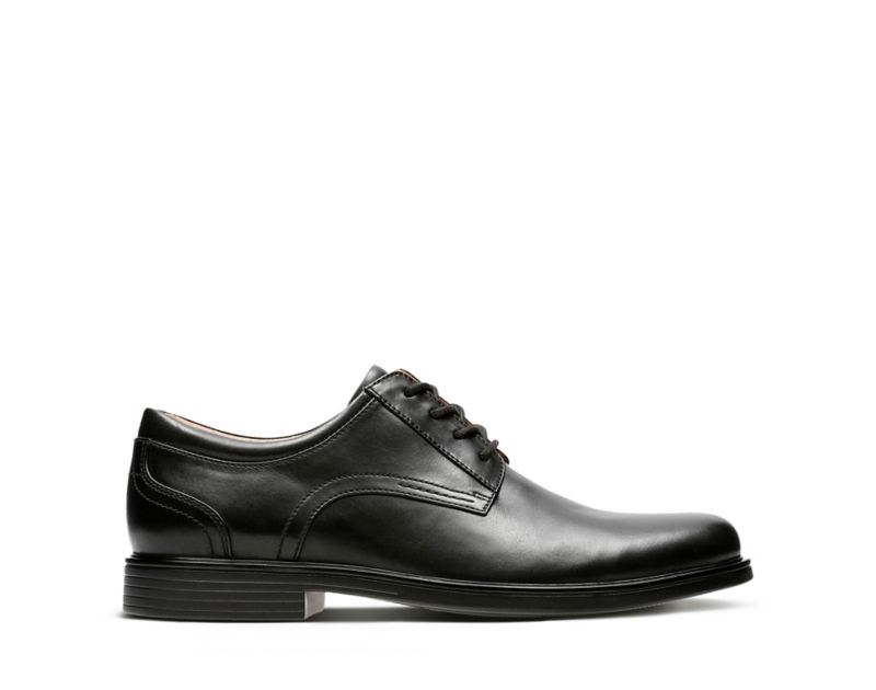 Clarks Un Aldric Lace Brogues Wide Fit Shoes Black Men - India W5R6345-D5