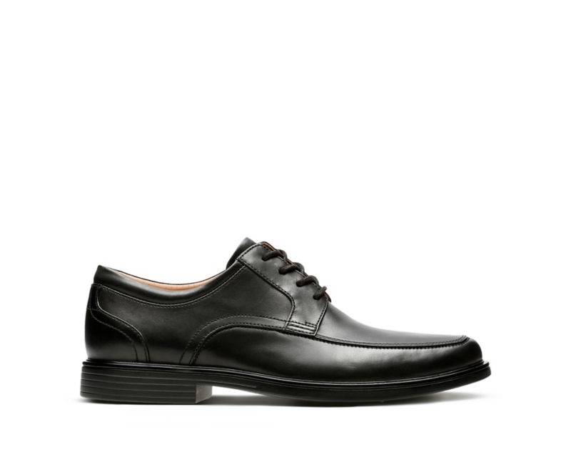Clarks Un Aldric Park Brogues Wide Fit Shoes Black Men - India O8N4717-A0