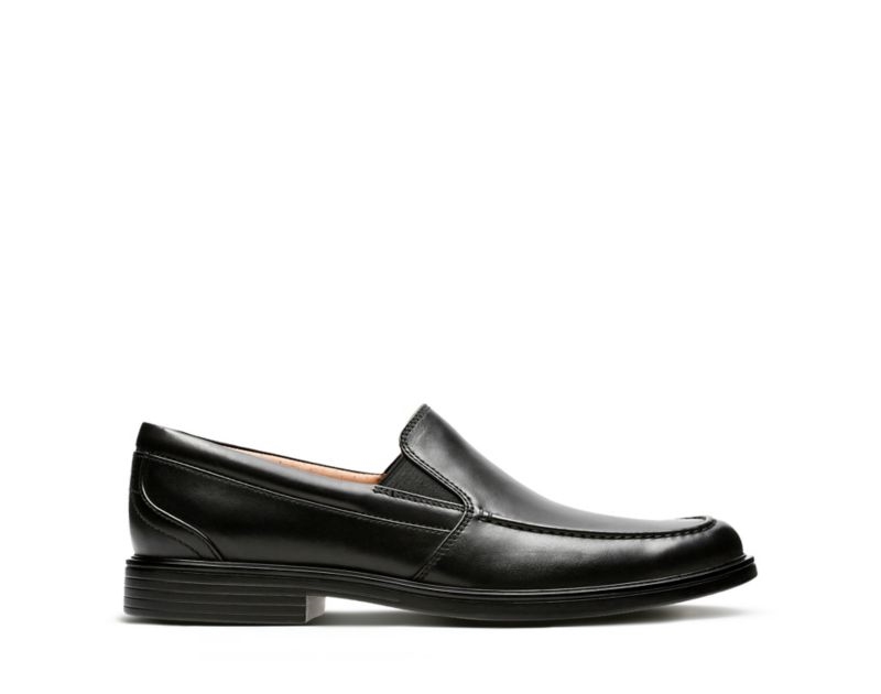 Clarks Un Aldric Slip Loafers Black Men - India V6C6286-A2