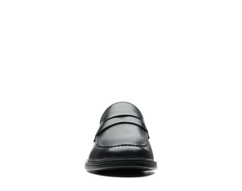Clarks Un Aldric Step Loafers Wide Fit Shoes Black Men - India H9O1879-W9
