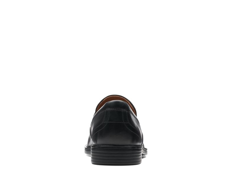 Clarks Un Aldric Step Loafers Wide Fit Shoes Black Men - India H9O1879-W9