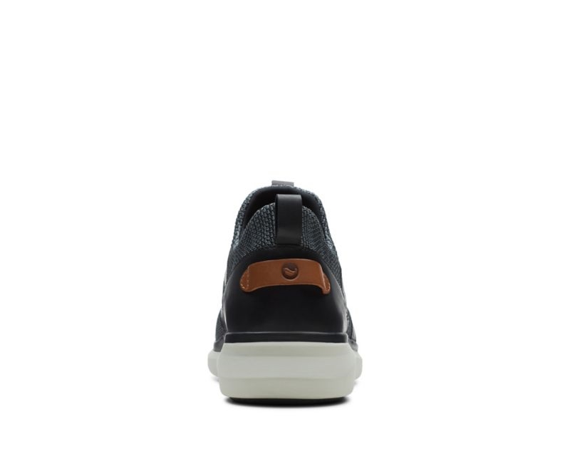 Clarks Un Globe Lace Trainers Black Men - India D1M8501-Q3