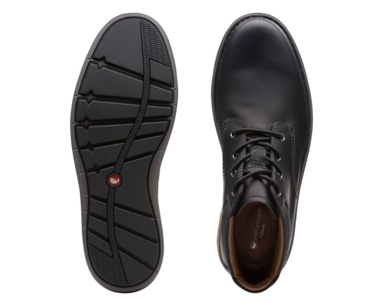 Clarks Un Larvik Top Outdoor Boots Black Men - India N2U7797-T2