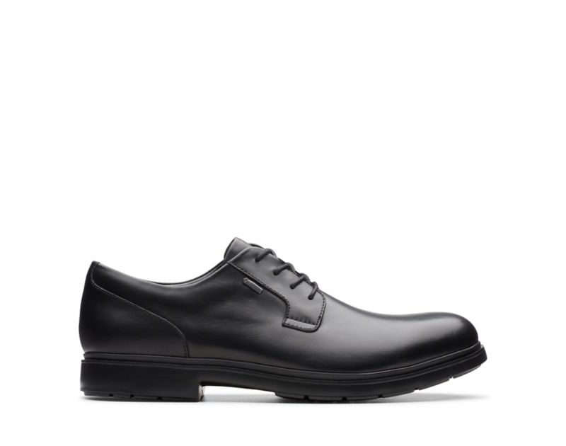 Clarks Un Tailor Go Gore-tex Lace-up Shoes Wide Fit Shoes Black Men - India A5W1159-E5