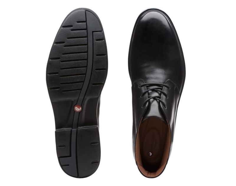 Clarks Un Tailor Mid Desert Boots Black Men - India N4X8092-Q9
