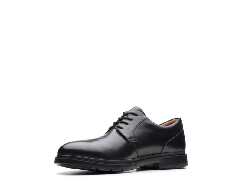 Clarks Un Tailor Tie Brogues Black Shoes Black Men - India Y5O0371-D2